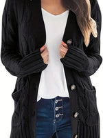 gilet mi-long en coton noir- Modèle Alizée - Vignette | monbeaugilet.com